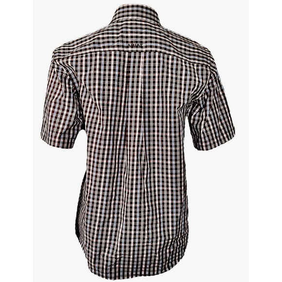 Ariat Pro Series Button Down Shirt Men Size Small Work Causal Plaid Short Sleeve - Picture 2 of 5